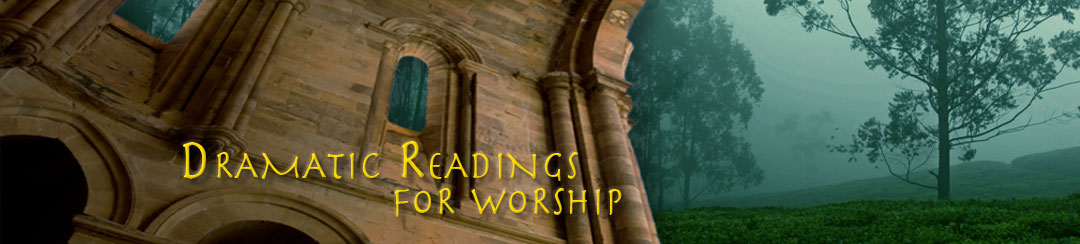 Banner with text "Dramatic Readings for Worship"